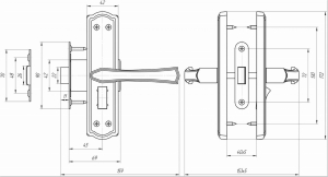 Защелка с фиксацией Avers ЗЩ1Д-2-6 (бронза)
