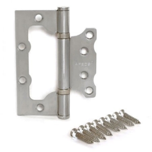 Петля накладная ("бабочка") Apecs 100*75*2,5-B2-Steel-NIS матовый никель
