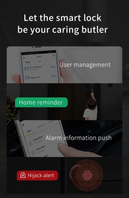 Дверной замок Volibel Bluetooth Smart Digital Lock M1 (Бэксет 55мм) (Умный дом)