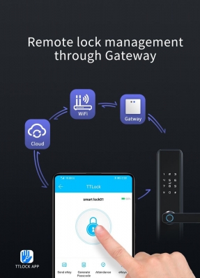 Дверной замок Volibel Bluetooth Smart Digital Lock M1 (Бэксет 65мм) (Умный дом)
