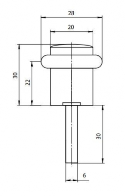 Упор дверной Apecs DS-0013-NIS