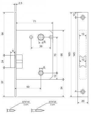 Защелка сантехническая с фиксацией Vela UL5600-CR хром