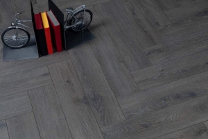 Французский ламинат 33 класс 12мм AC6 Alsafloor (Альсафлор) HERRINGBONE (Английская ёлка) 542 Дуб Арония (Aronia oak)